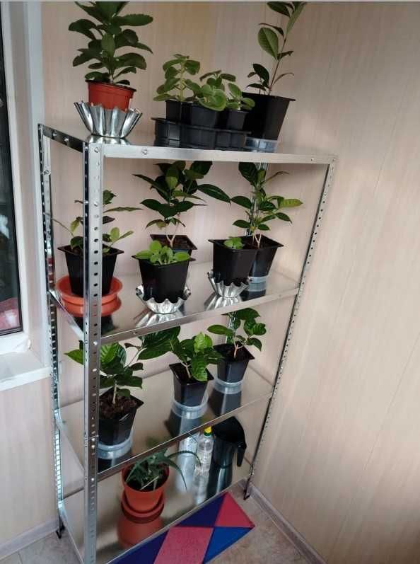 Стеллаж Этажерка с металлическими полками для кухни, магазина, балкона