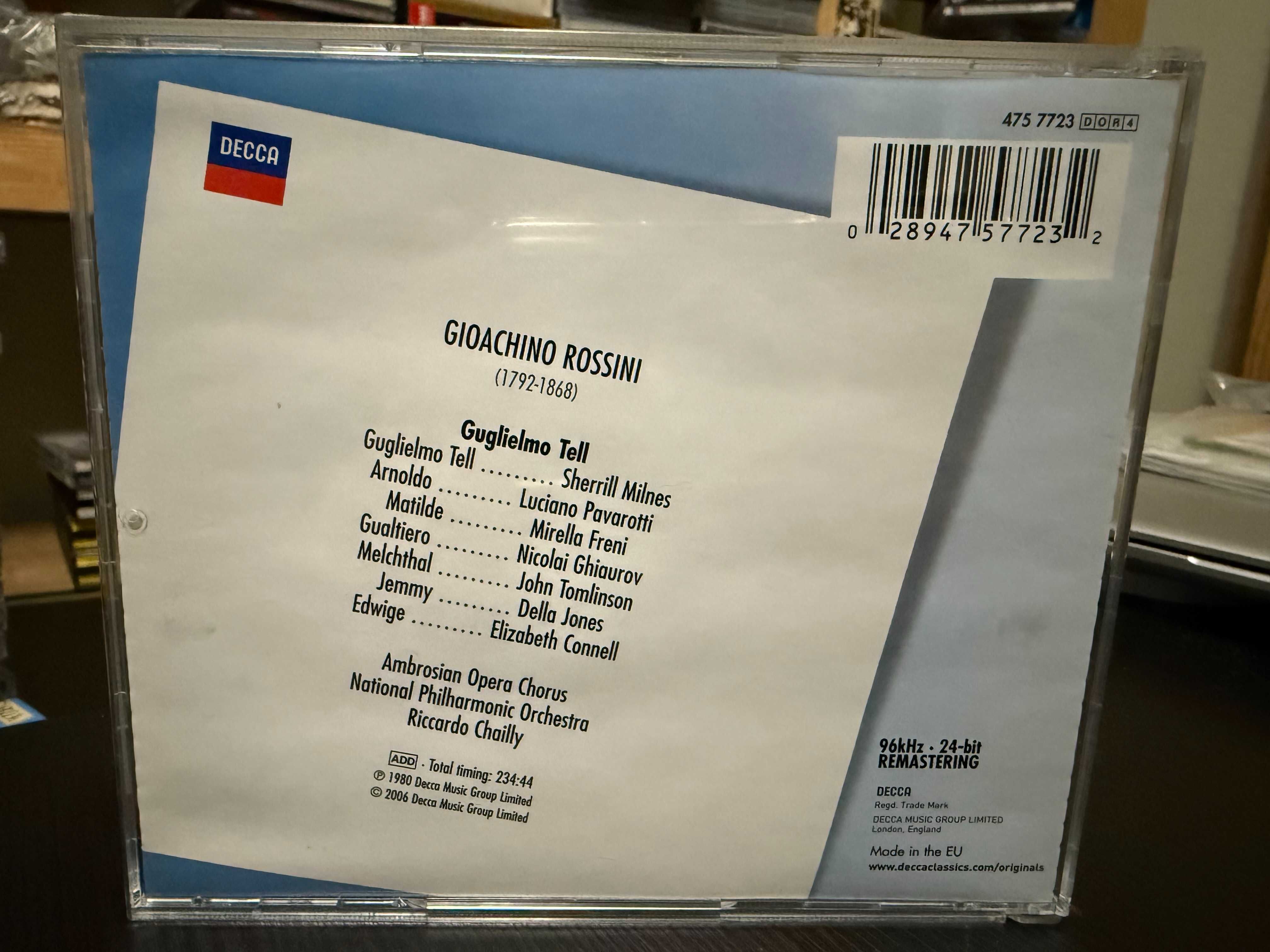 Rossini – Guglielmo Tell – Milnes, Pavarotti, Freni, Ghiauro – Chailly