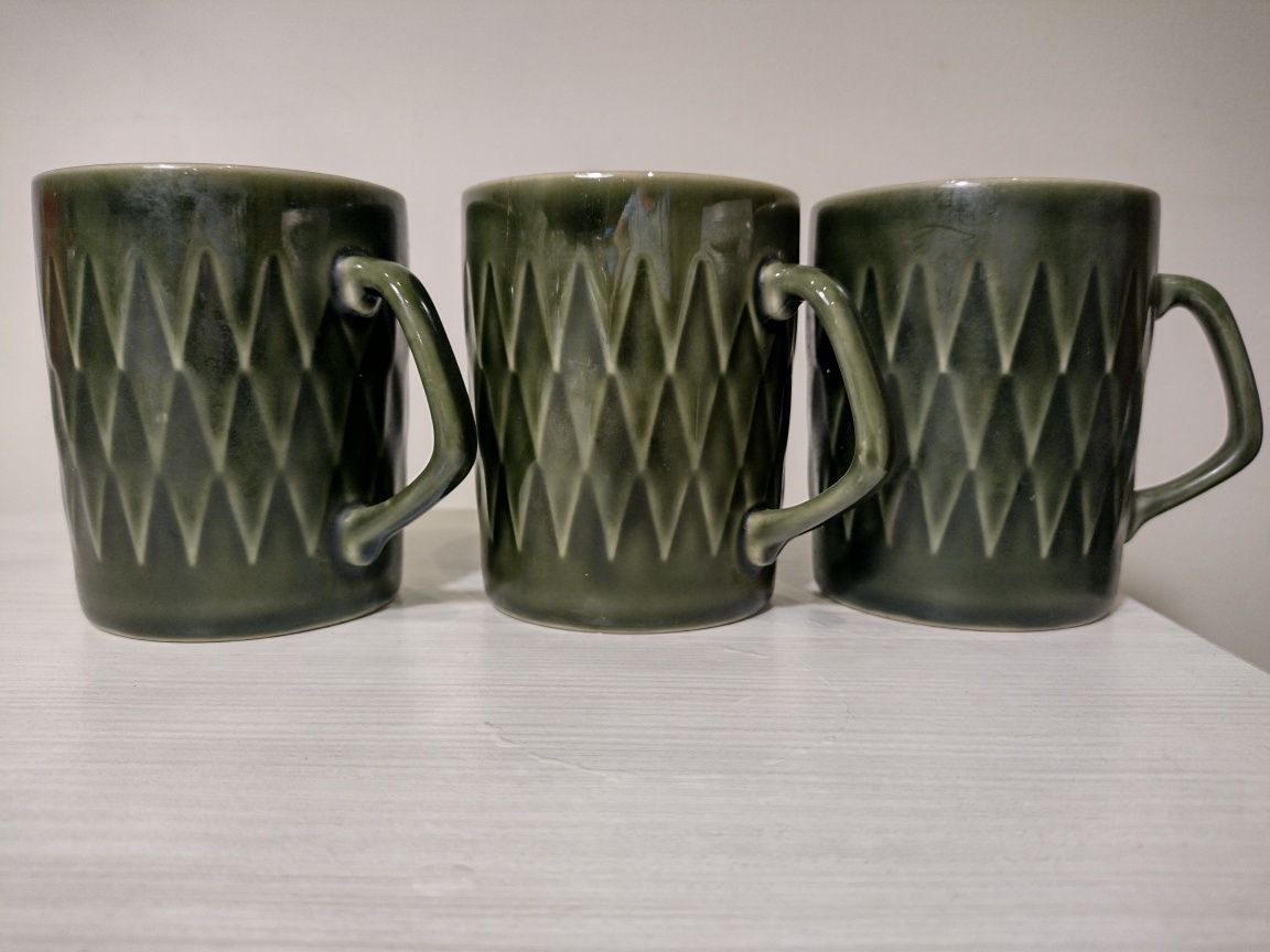 Kubek porcelit Pruszków PRL Zygzak PRL VINTAGE