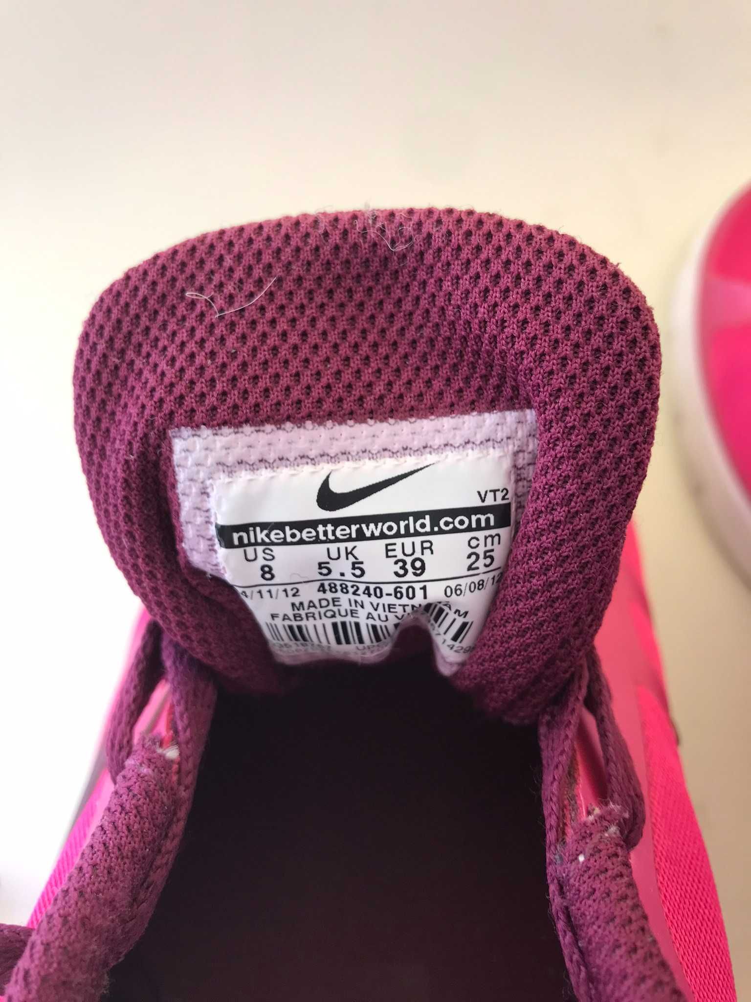 Różowe obuwie treningowe na siłownię trening Nike Air Max S2S 39 25 cm