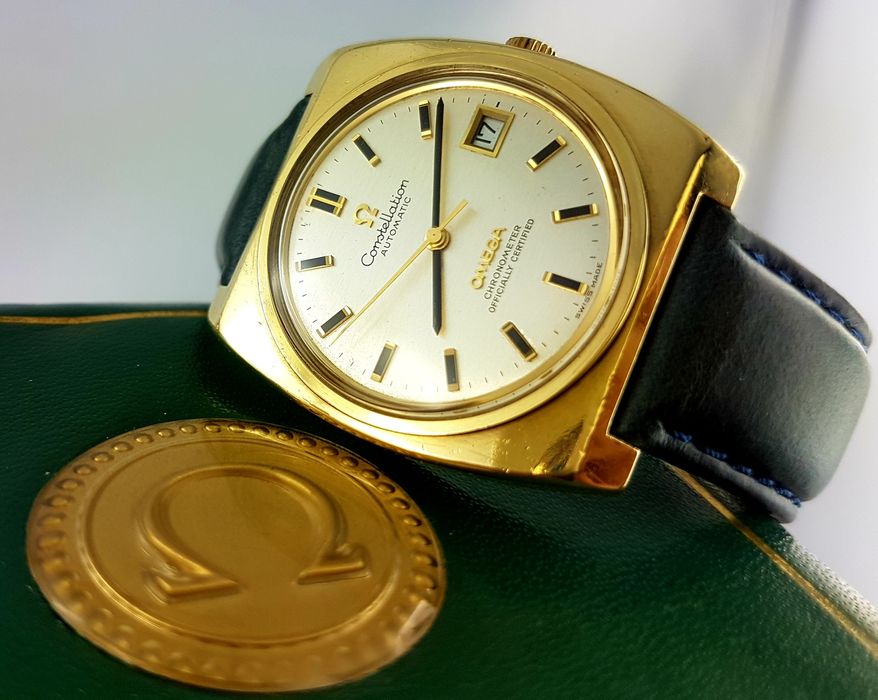 Zegarek Złoto Stal OMEGA Automatic Chronometer Constellation 1972r