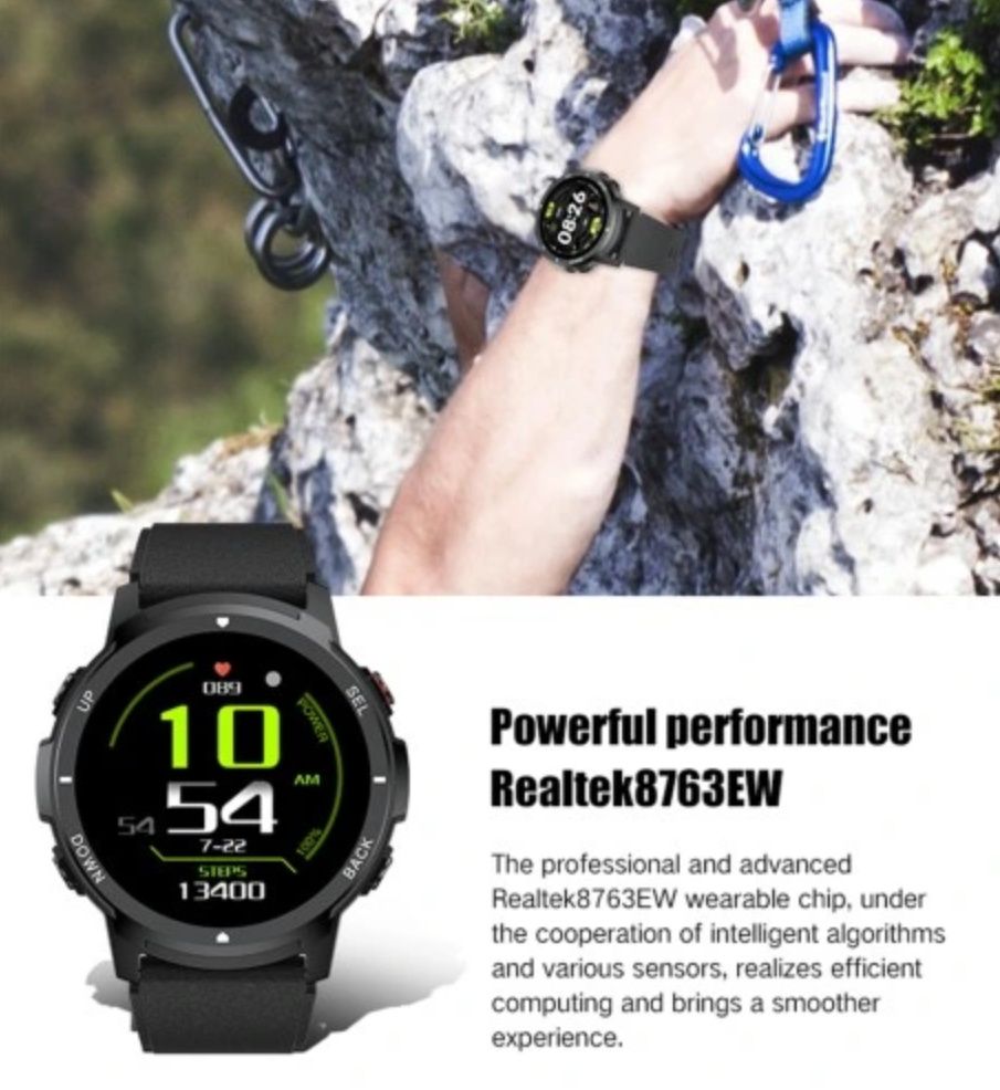 ++ Inteligentny zegarek S52 muzyka Bluetooth 1,43 cala ++
