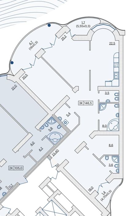 ЖК Юбилейный 3х комнатная квариира с ТЕРРАСОЙ и Видом на МОРЕ!