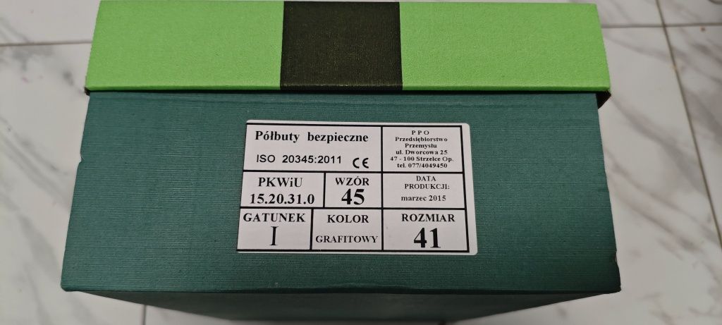 Półbuty robocze bezpieczne PPO wzór 45, rozmiar 41