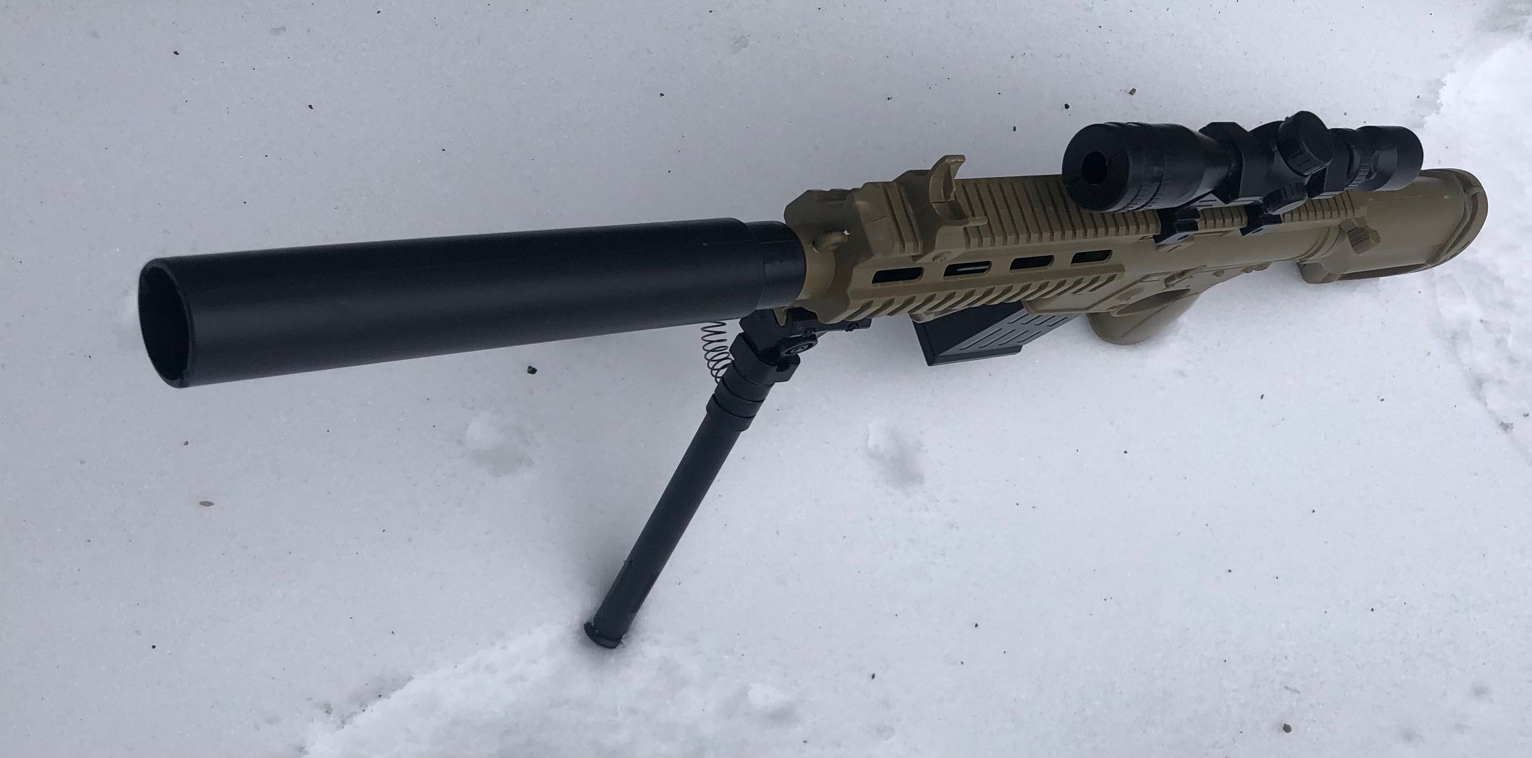 Снайперська гвинтівка 52 см,стріляє безпечними багаторазовими кулями