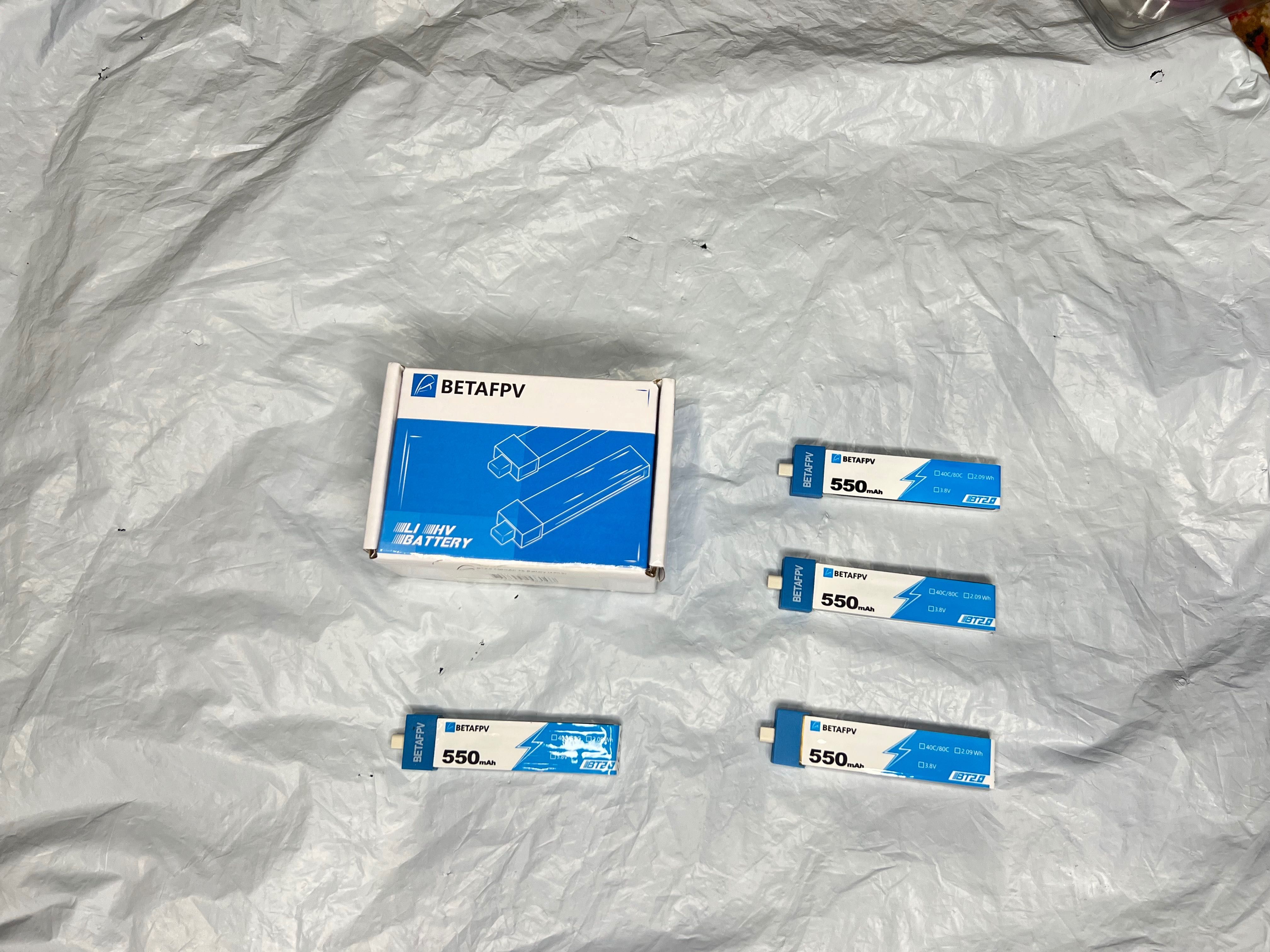 Акумулятори 1s 550mAh 75c 3.8vBT2.0 Betafpv для Meteor 75 Pro