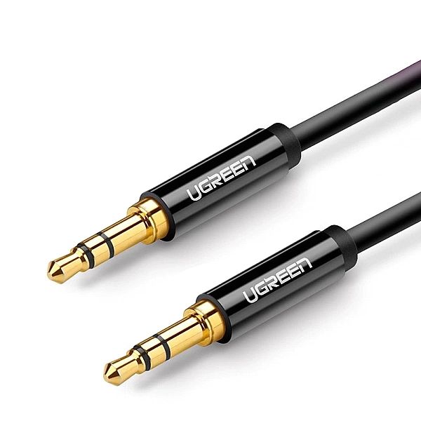 Ugreen kabel audio AUX wtyczka prosta minijack 3,5 mm 1m czarny (AV112