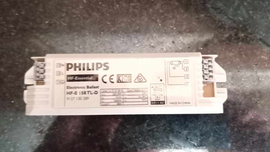 Philips HF-E 158 TL-D electrónico Balastro NOVO.
