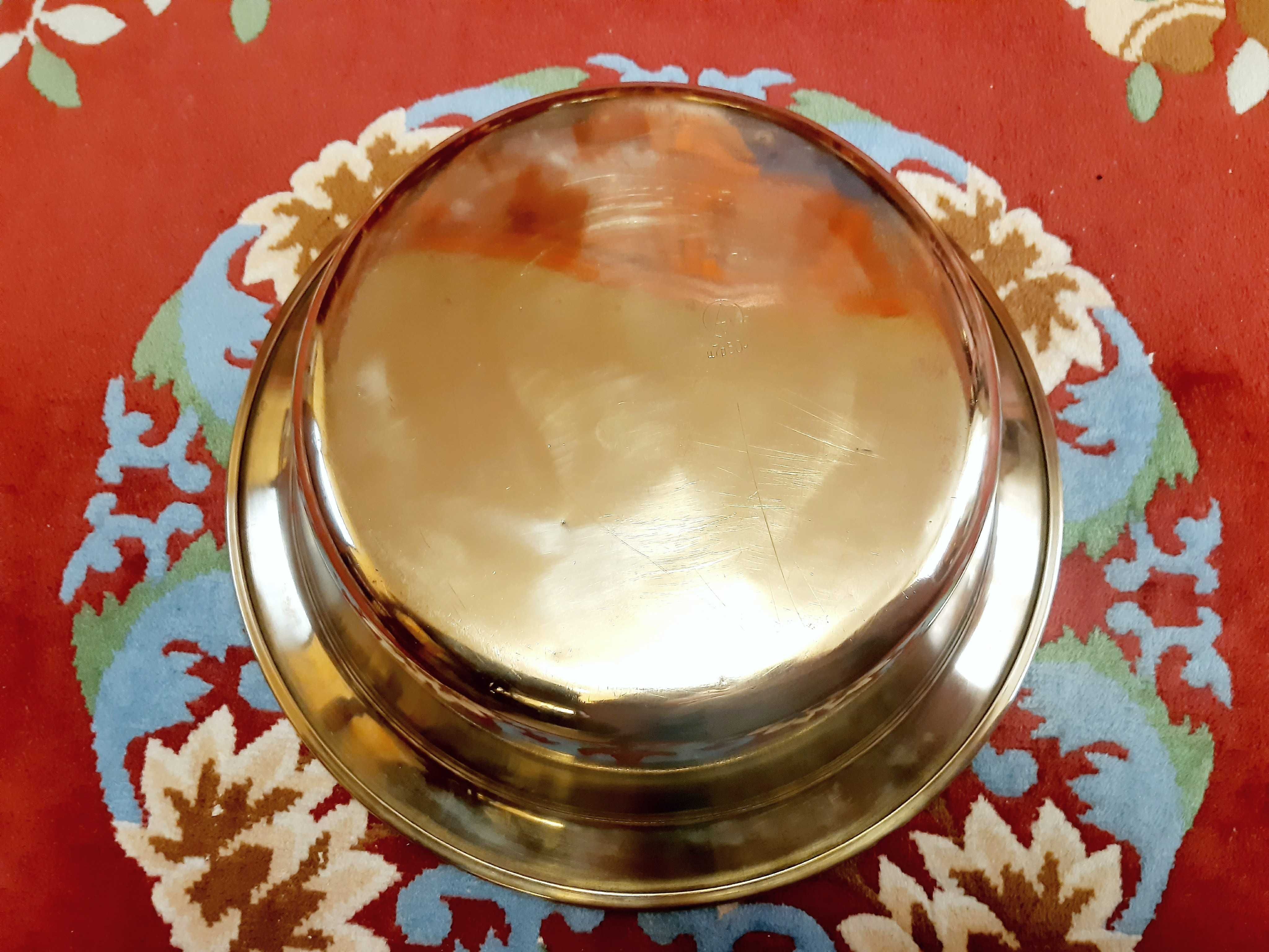 Шикарный таз из латуни 9 л, старинный таз ссср, миска, клеймо, цена