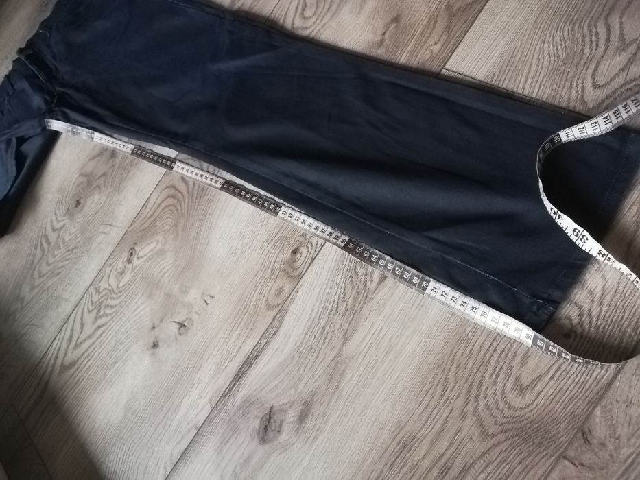 W32 L32 Vistula męskie granatowe spodnie wyjściowe woskowane jeansy ja