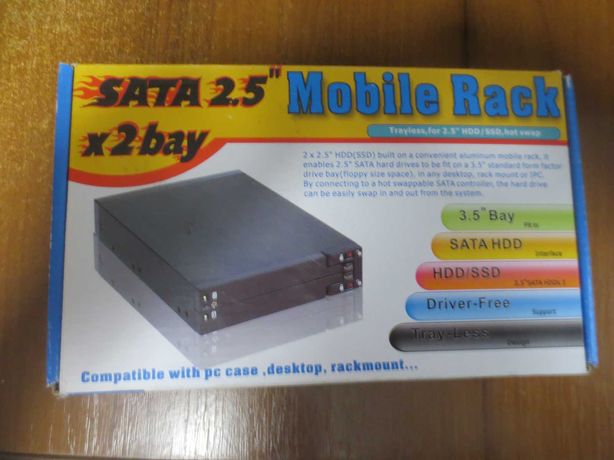 Перехідник адаптер дисків SATA/HDD/SSD з 3.5 на 2.5 х2