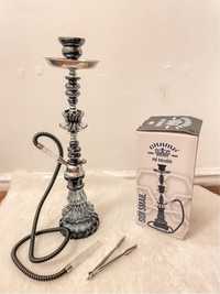 Shisha trabalhada em vidro (tons cinza e preto)