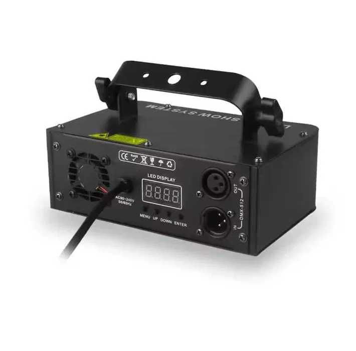 Laser dyskotekowy RGB 500mW (auto, dmx, audio, master-slave) + pilot