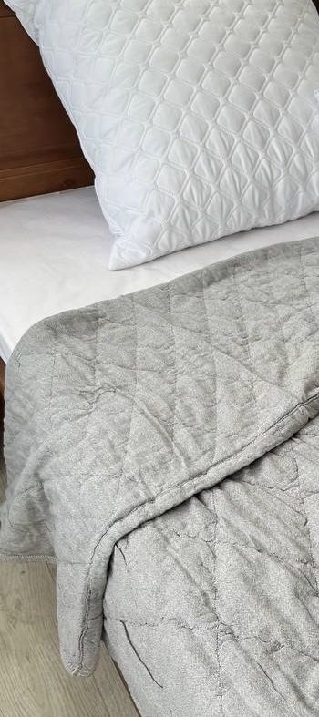 Покривало на кровать organic Еко Муслин однотонне 100% бавовна