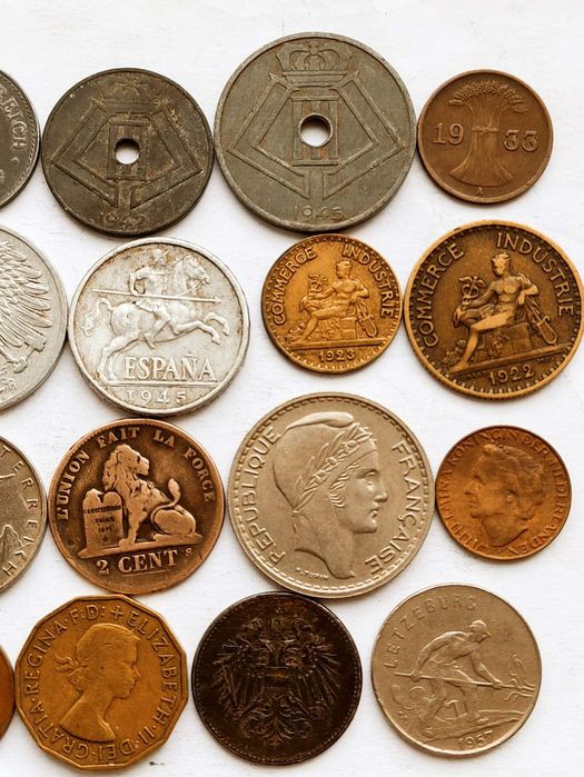 Старовинні монети світу 25шт.Старинные монеты мира 18шт.набор N3