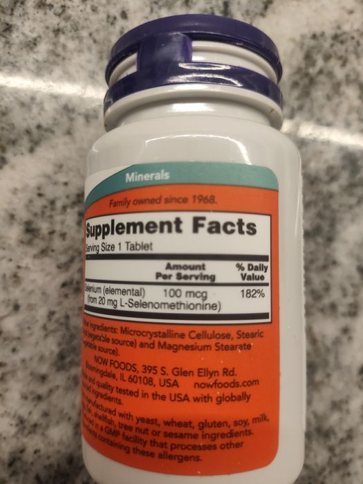 Selen Now Foods Długa data