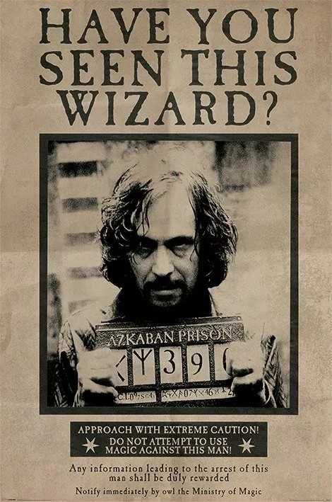 Plakat Harry Potter - Wanted Sirius Black