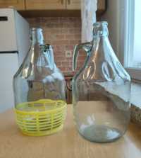 balony szklane na wino o poj. 5 litrow