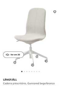 4 Cadeiras de escritório giratórias LANGFJALL Ikea NOVAS
