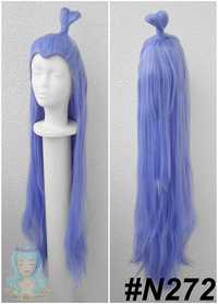 Ao Bing Ne Zeha błękitna długa peruka bez grzywki cosplay wig