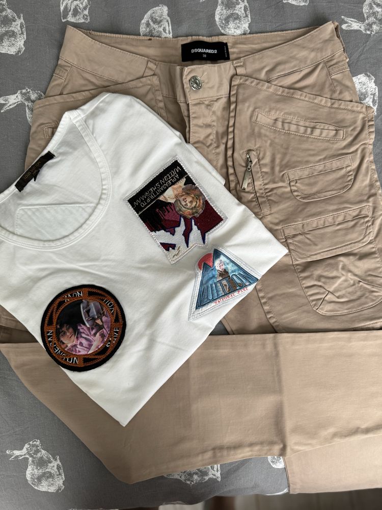 Spodnie Dsquared + t-shirt
