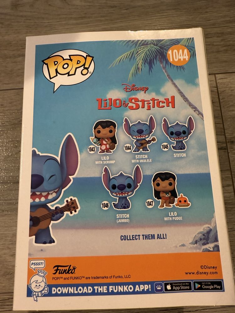 Figurka Funko Pop Stitch with Ukulele 1044 Lilo&Stitch FLOCKED
