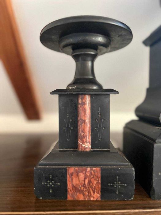 Zegar Brocot czarny marmur