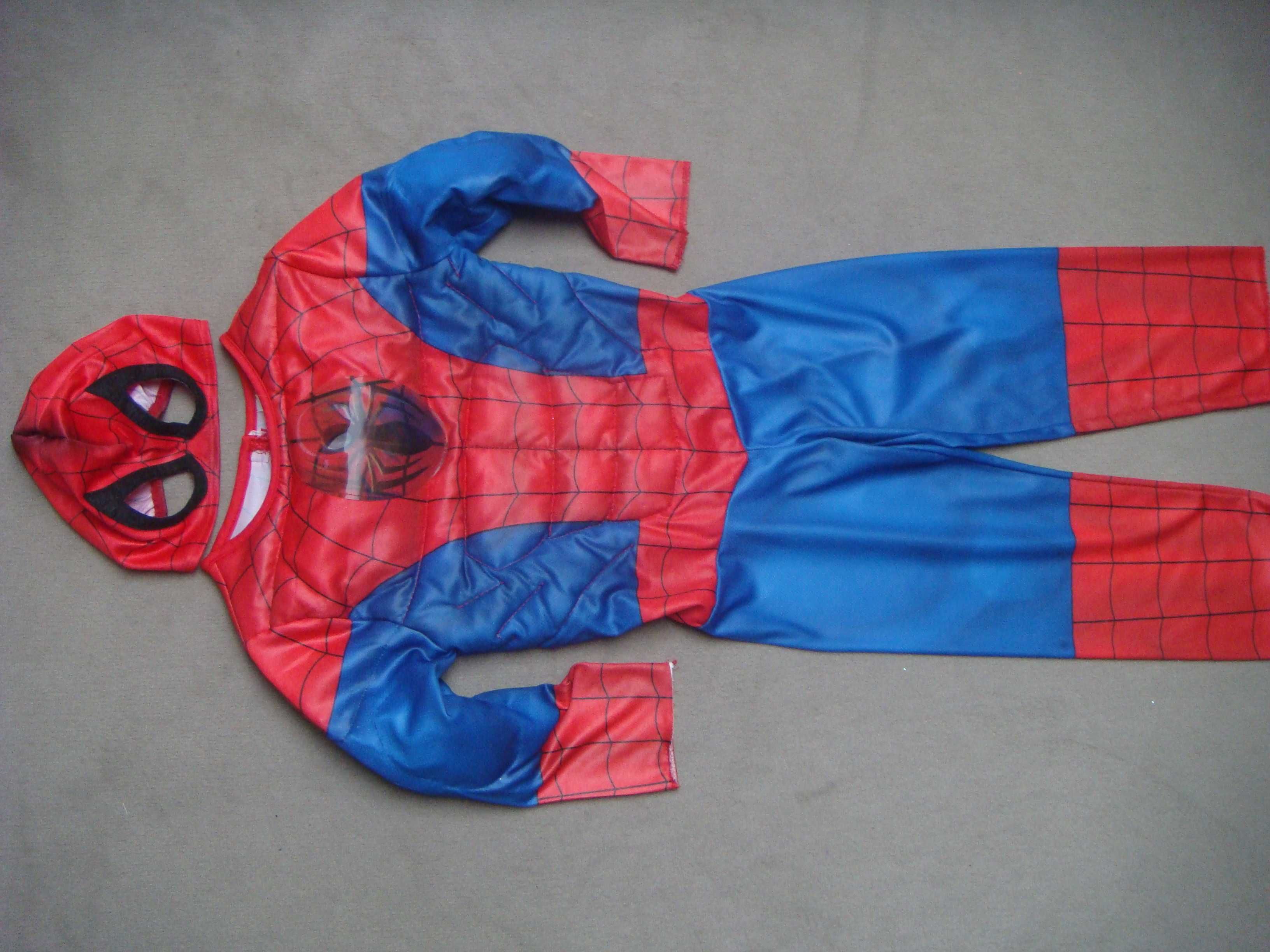 strój supermen spiderman efekt super mięśni + maska roz. 104