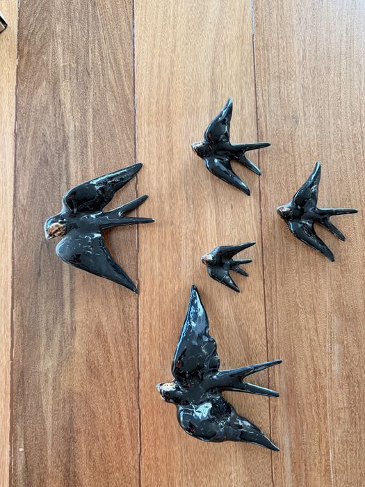 Conjunto 5 qndorinhas Bordallo Pinheiro