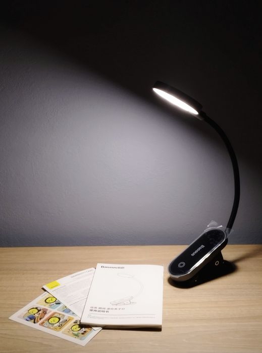 Baseus Mini Clip Lamp лампа для читання на прищіпці (DGRAD-0G)