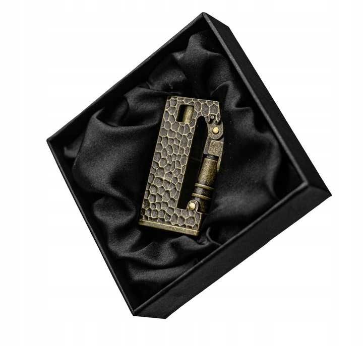 Zapalniczka Płomieniowa Benzynowa Vintage Retro Metalowa Starodawna