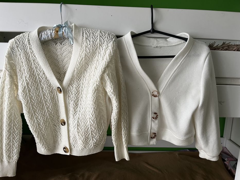 Кардиган білий, светр, кофта на гудзиках