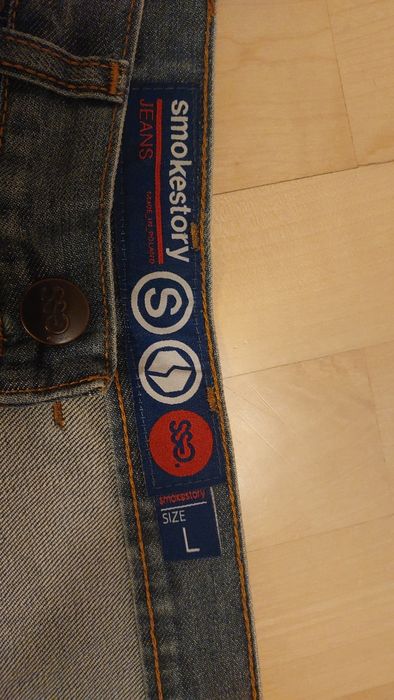 Spodnie jeansowe smokestory L