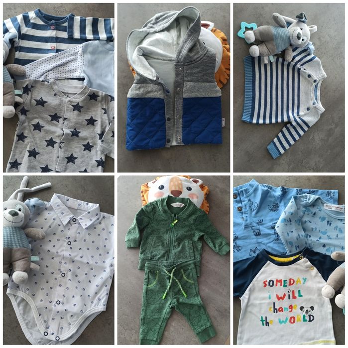 Paka zestaw ubranek chłopięcych niemowlęcych 56 62 Coccodrillo, SMYK,