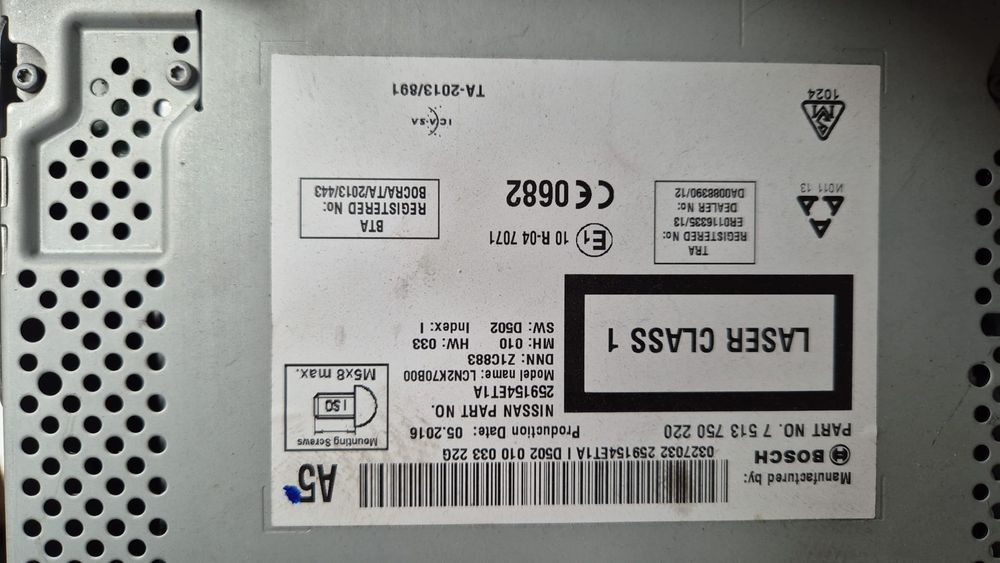 Autoradio GPS Nissan Qashqai II J11