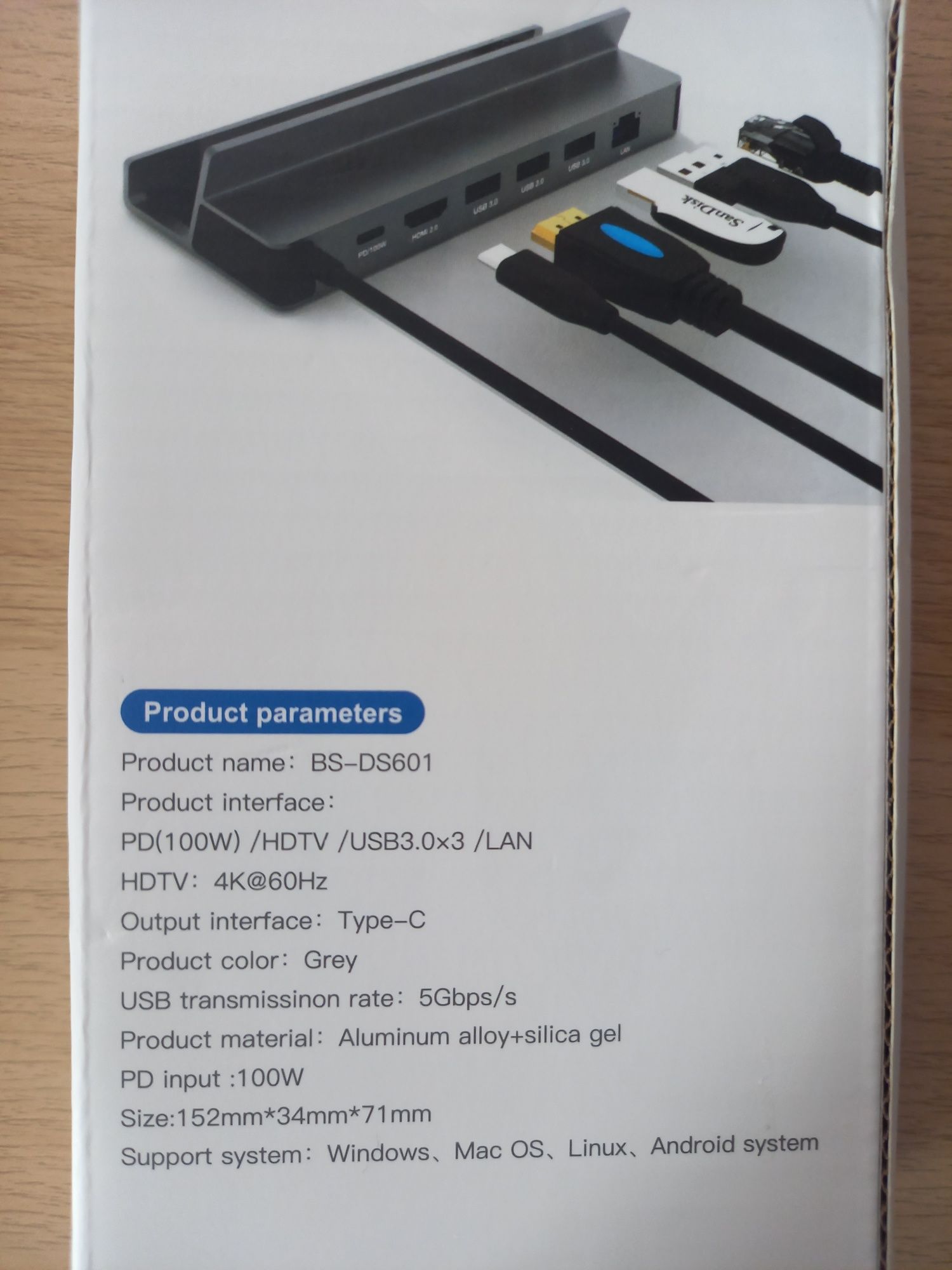 Stacja dokująca Steam Deck ROG Ally z HDMI 4K 60Hz 3x USB 3.0 LAN PD