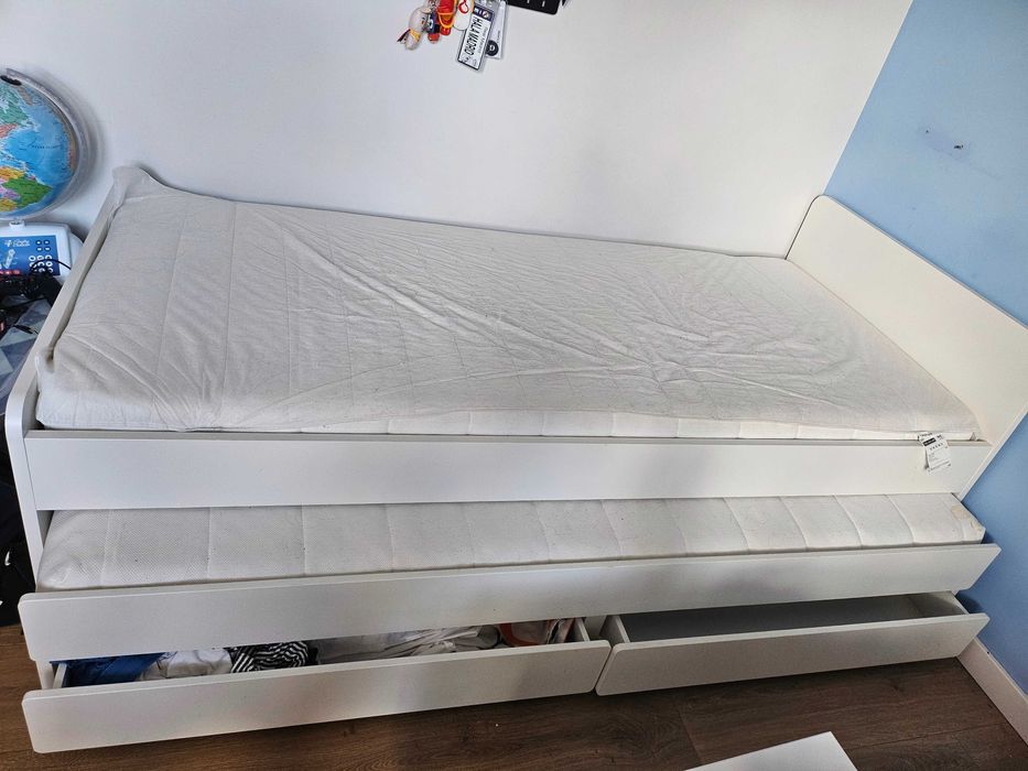 Sprzedam łóżko młodzieżowe Ikea SLÄKT z materacami