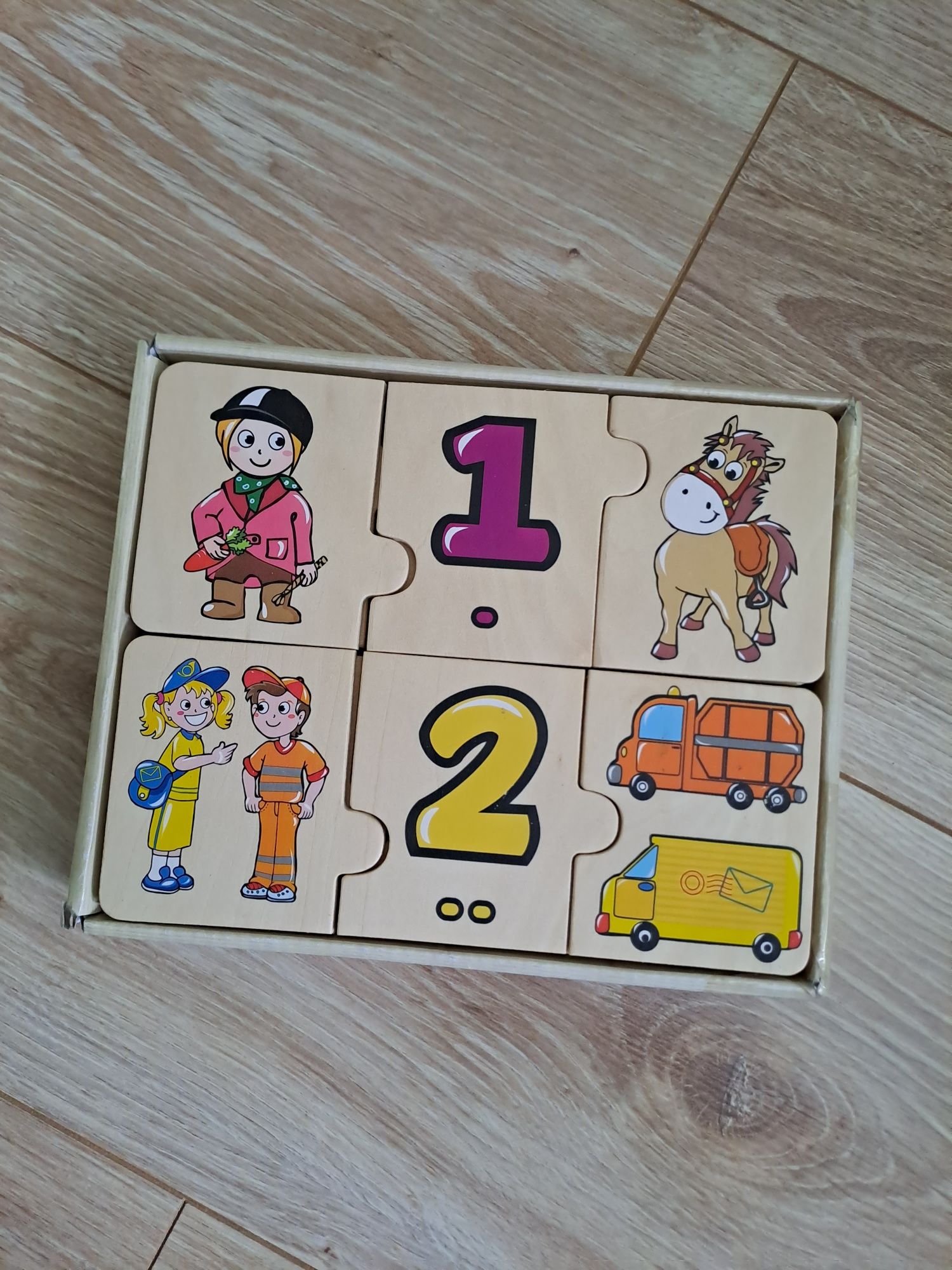 Puzzle drewniane gra edukacyjna
