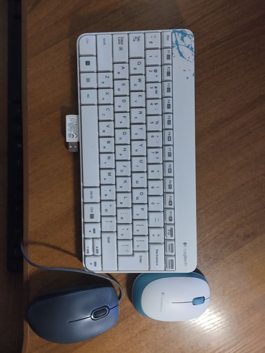 клавіатура безпровідний комплект Logitech wireless MK240 white usb