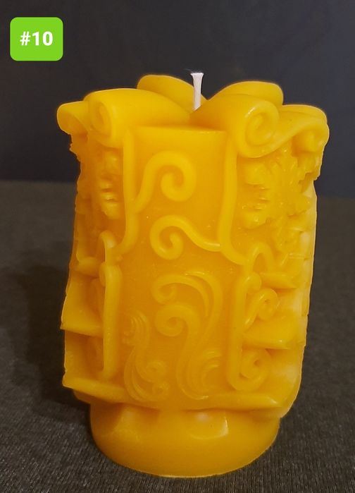 Свічка декоративна з бджолиного воску #10