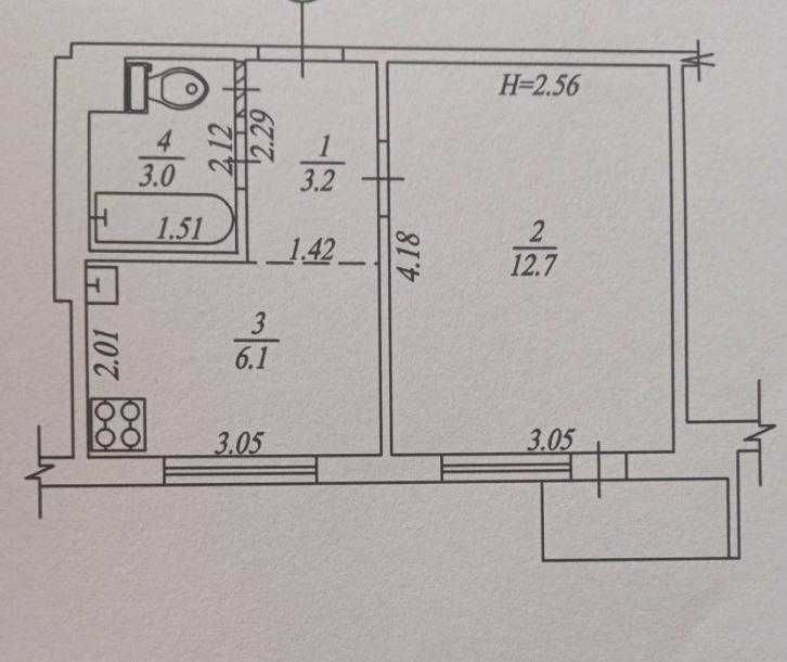 Продам квартиру 1 ком. метро Спортивная.