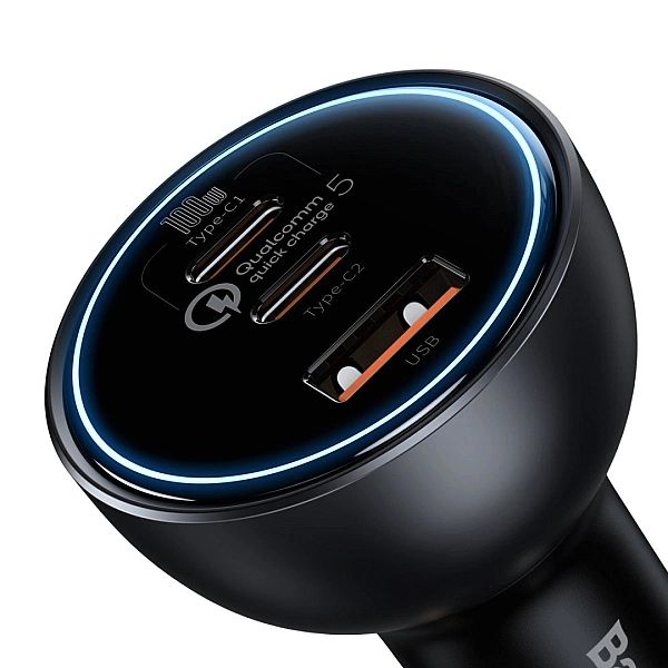 Baseus szybka ładowarka samochodowa USB / USB Typ C 160W PPS Quick Cha