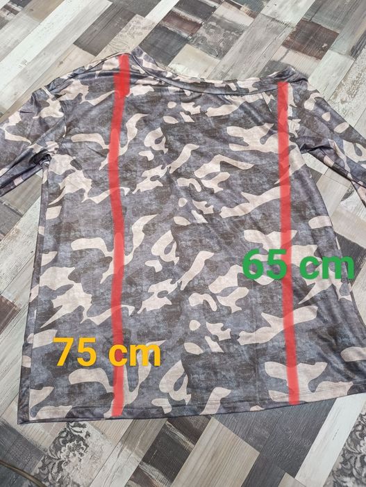 Nowa damska długa bluzka moro