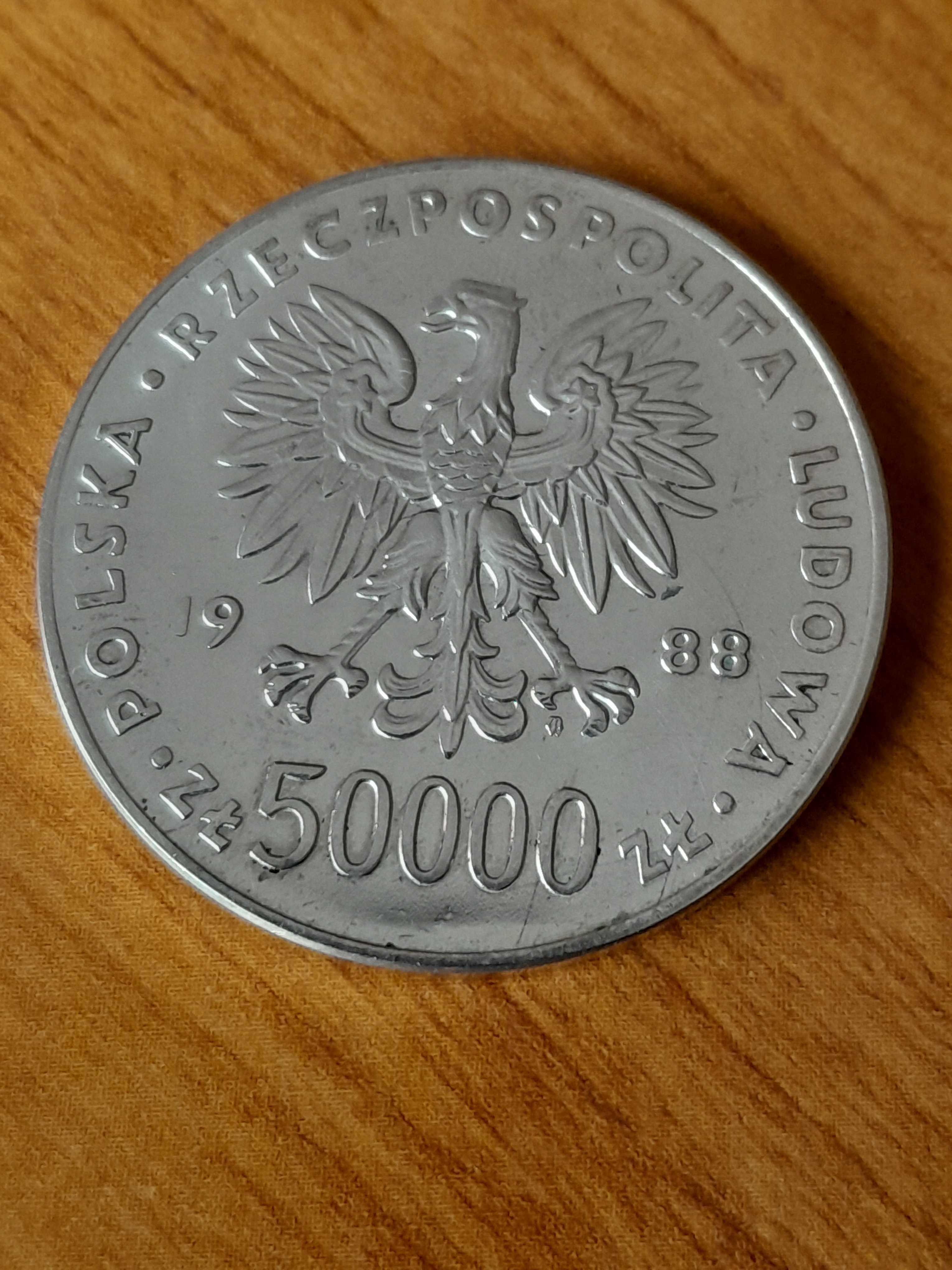 Moneta 50.000 zł 1988 J.PIŁSUDSKI 70 rocznica niepodległości