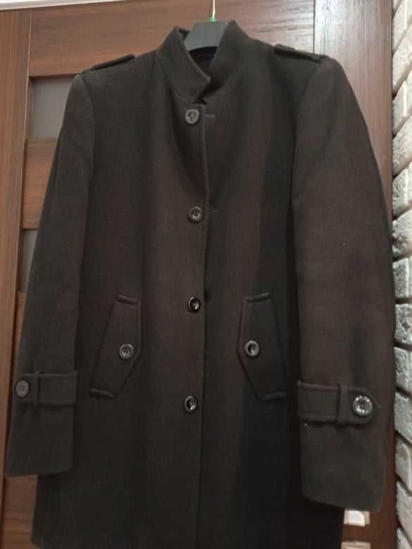 Czarny płaszcz męski zimowy rozmiar M