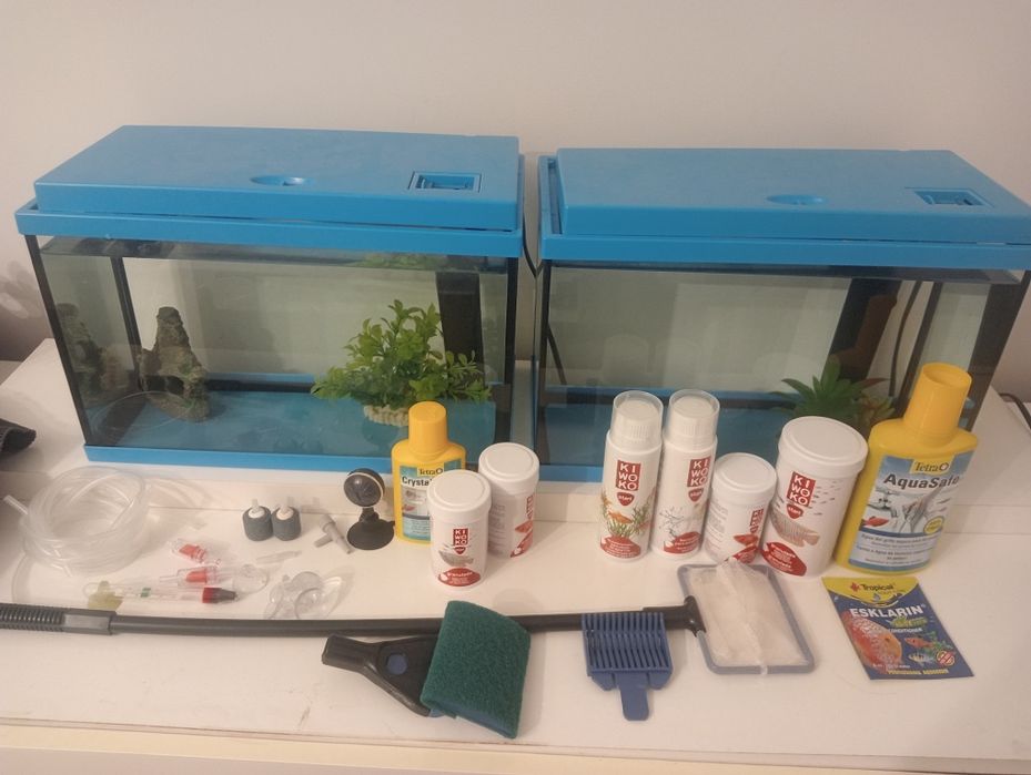 Aquários com produtos