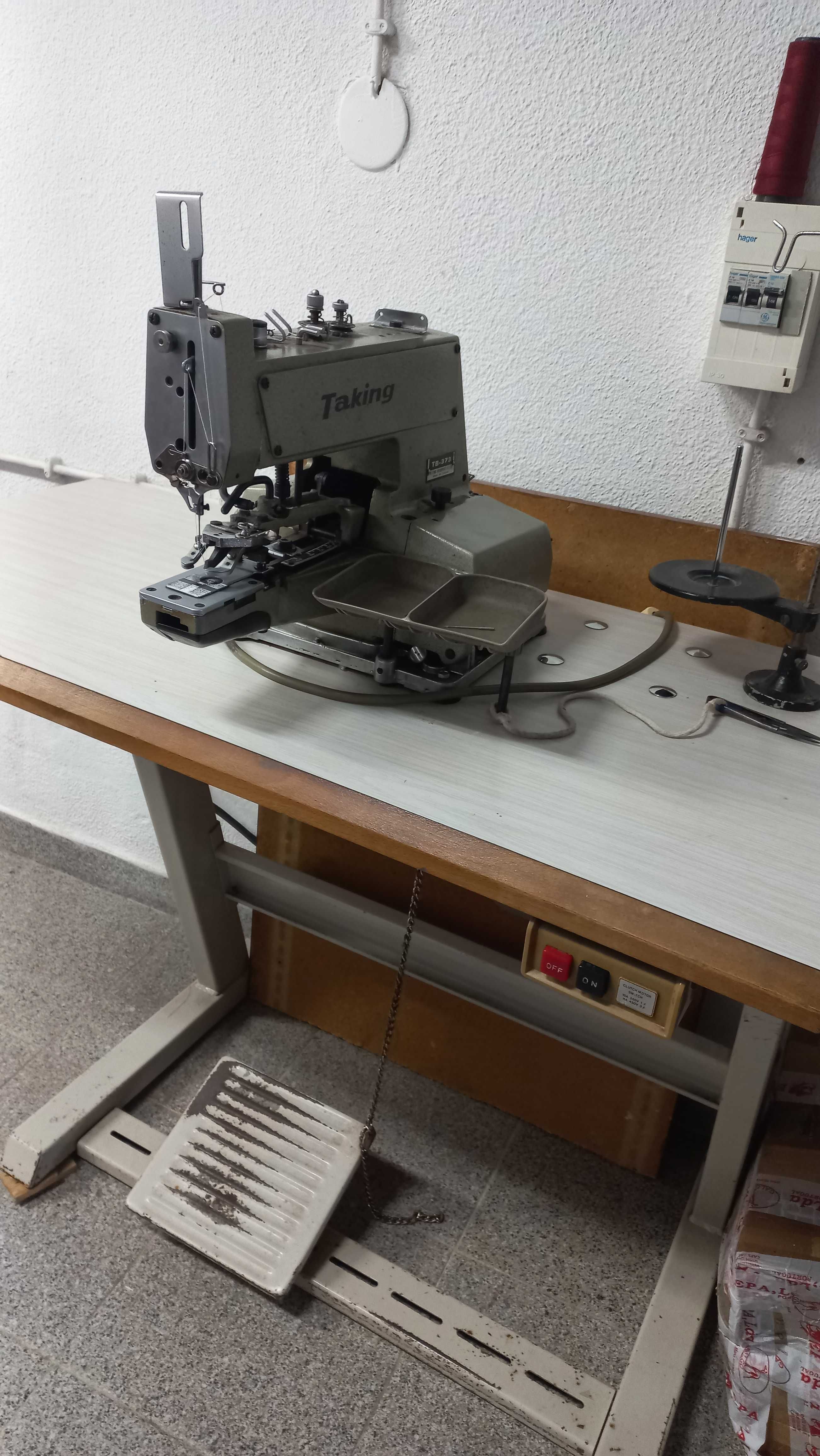 Maquina casear e pregar botoes industrial