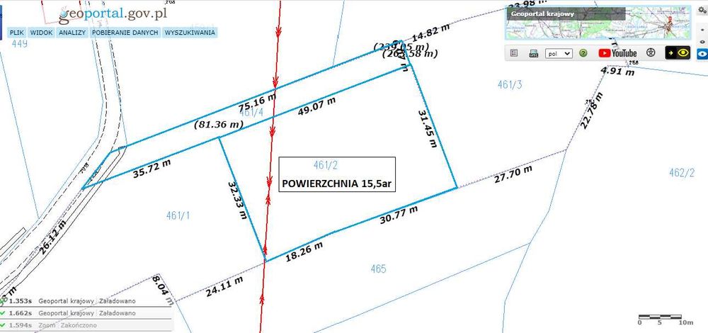 Działka na sprzedaż z WZ, pow. 15,5ar - Wydrze