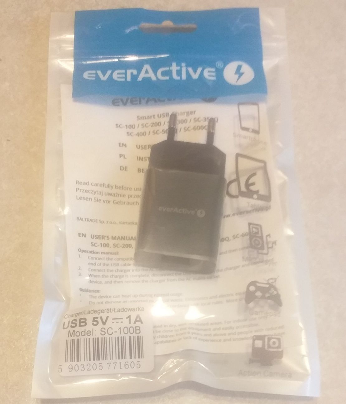Ładowarka EverActive SC-100B Nowa