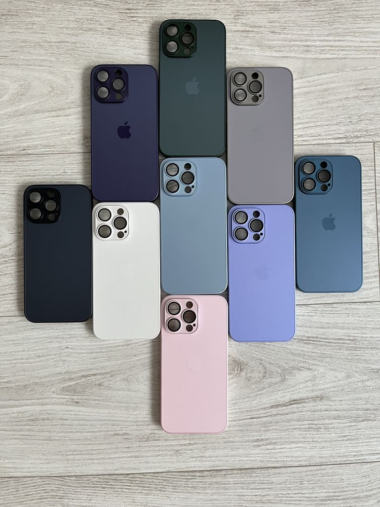 Скляний чохол айфон 14/ 15 про макс iphone чехол стеклянный